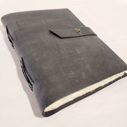 Medium Black Leather Artisan Journal, 6.5" x 9.5"