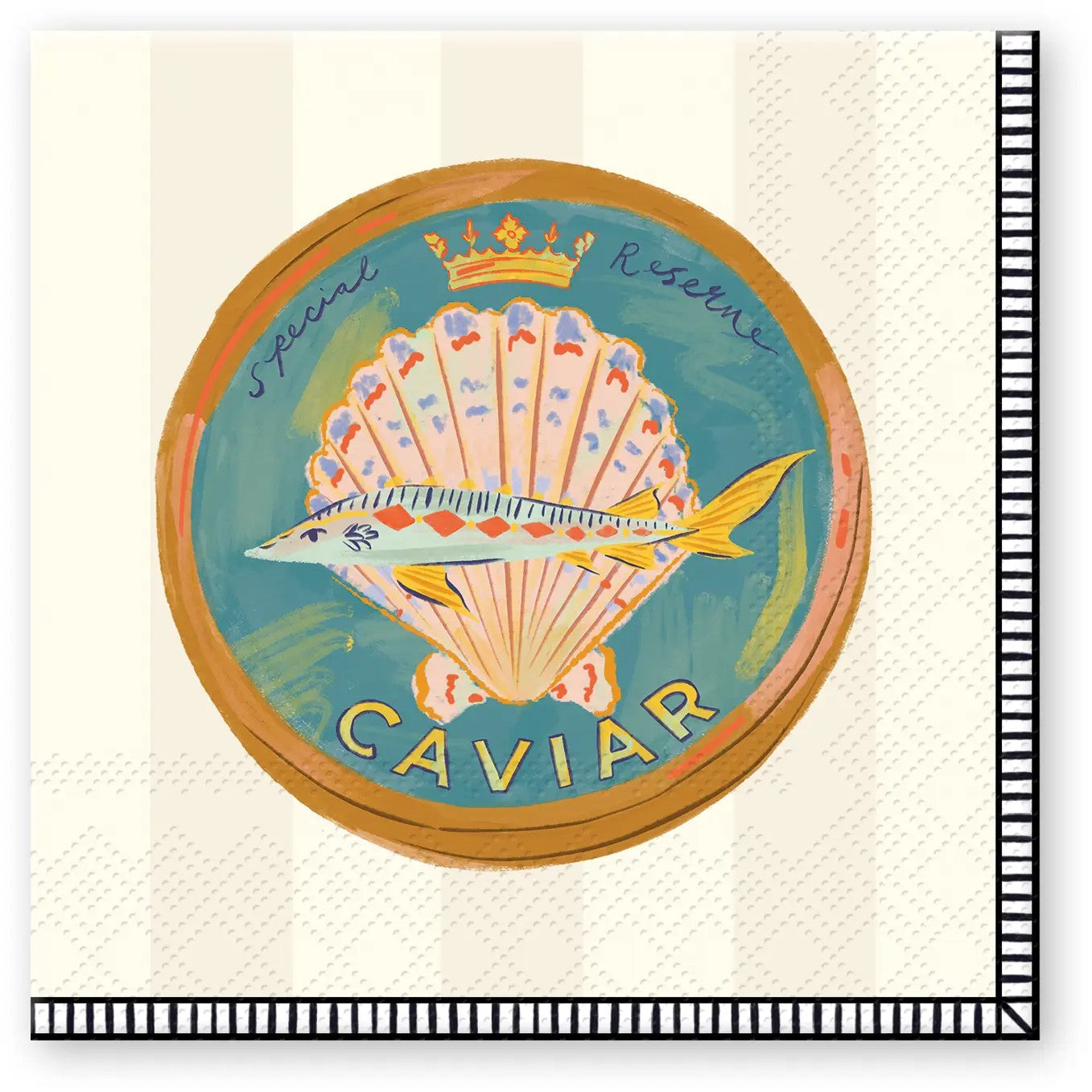 Caviar Holiday Beverage Napkins
