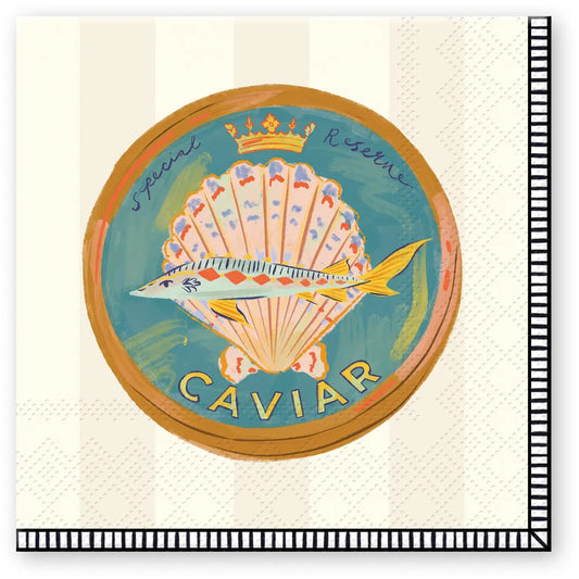 Caviar Holiday Beverage Napkins
