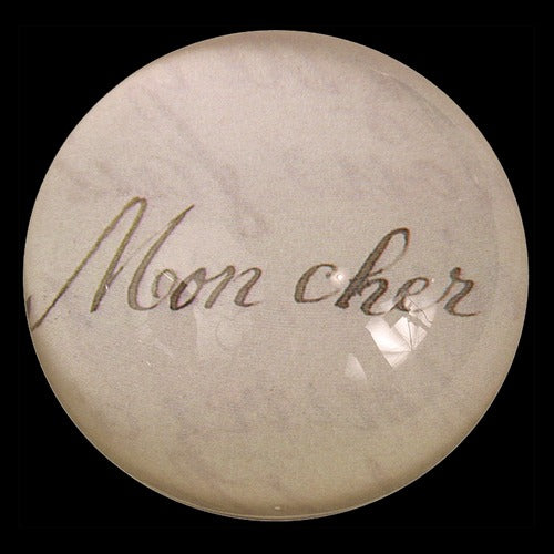 Mon Cher Dome Paperweight, 3.5in x 1.5in