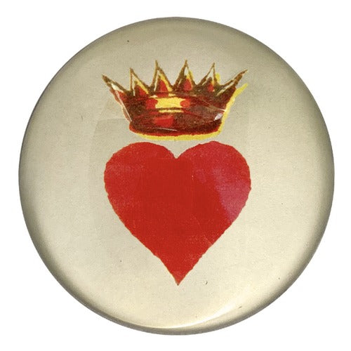 Crowned Heart Dome Paperweight, 3.5in x 1.5in