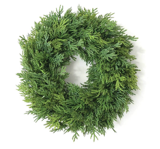 Faux Cedar Wreath, 20" inches