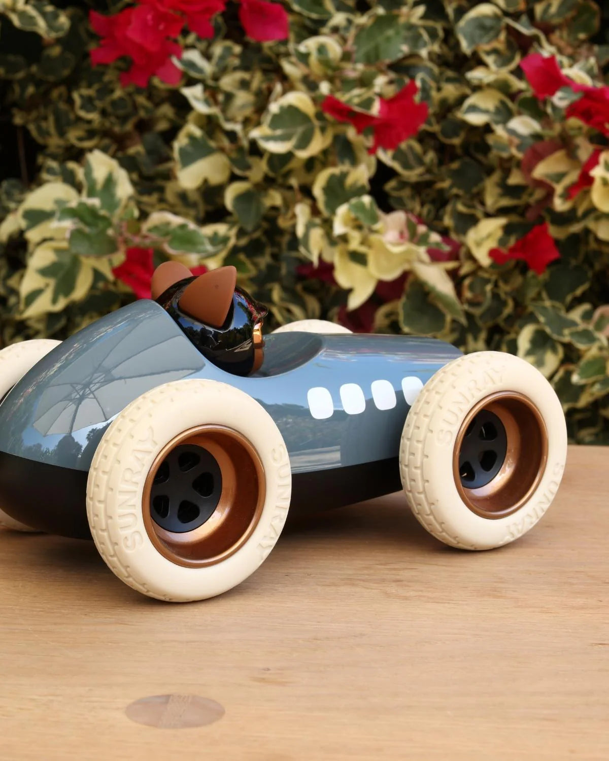 Egg Roadster Blue Car With Cat “Karlos” Pilot - r. h. ballard shop & gallery