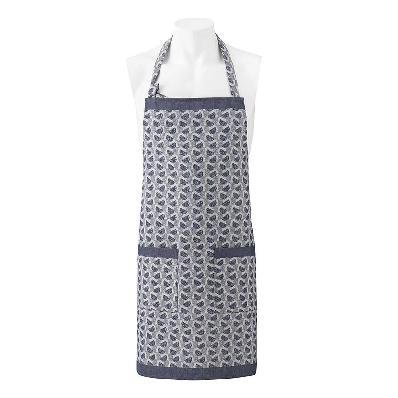 Empreintes Blue COTTON Apron, 31 x 38 Inch