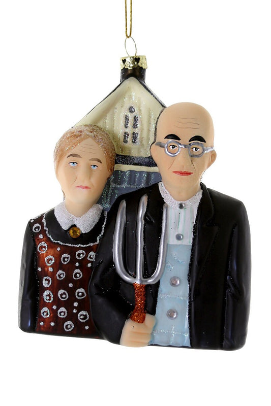 American Gothic Glass Ornament