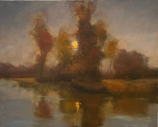 Moonrise on a Lake, Laura Hopkins - r. h. ballard shop & gallery