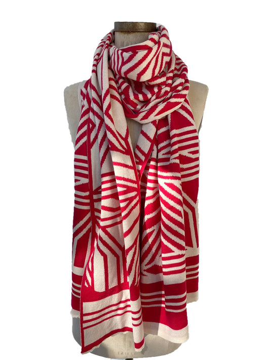 Liamolly Camelia, Red and Cream Wrap