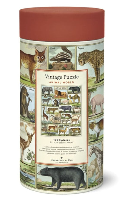 Animal World Vintage Puzzle 1000 pc
