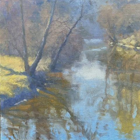 Riverbank, Oil Painting