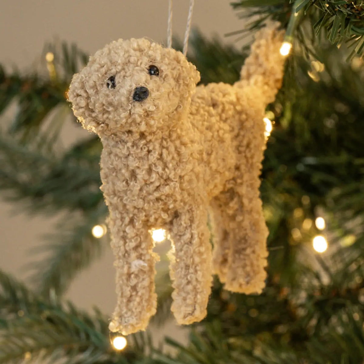 Tan Labradoodle Ornament