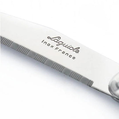 Laguiole Stainless Steel Serrated Steak Knives in Box Set 6