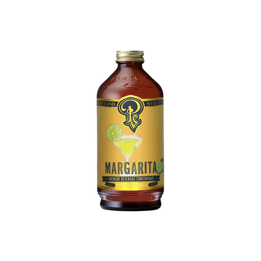 Bottle of Portland Syrups Margarita concentrate on a white background