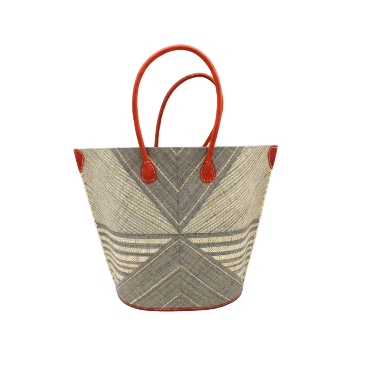 Mariposa Large Straw Tote Bag: Grey - r. h. ballard shop & gallery