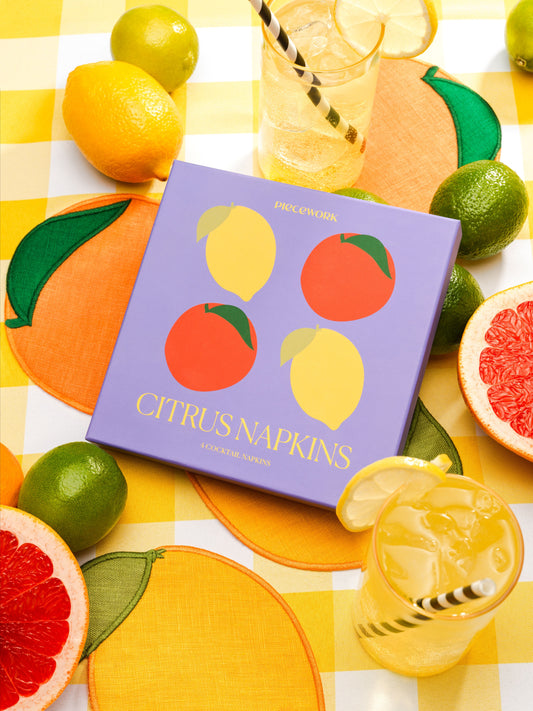 Citrus Cocktail Napkins, Set of 4