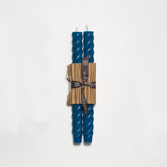 Peacock Beeswax Rope Taper 10", Set of 2