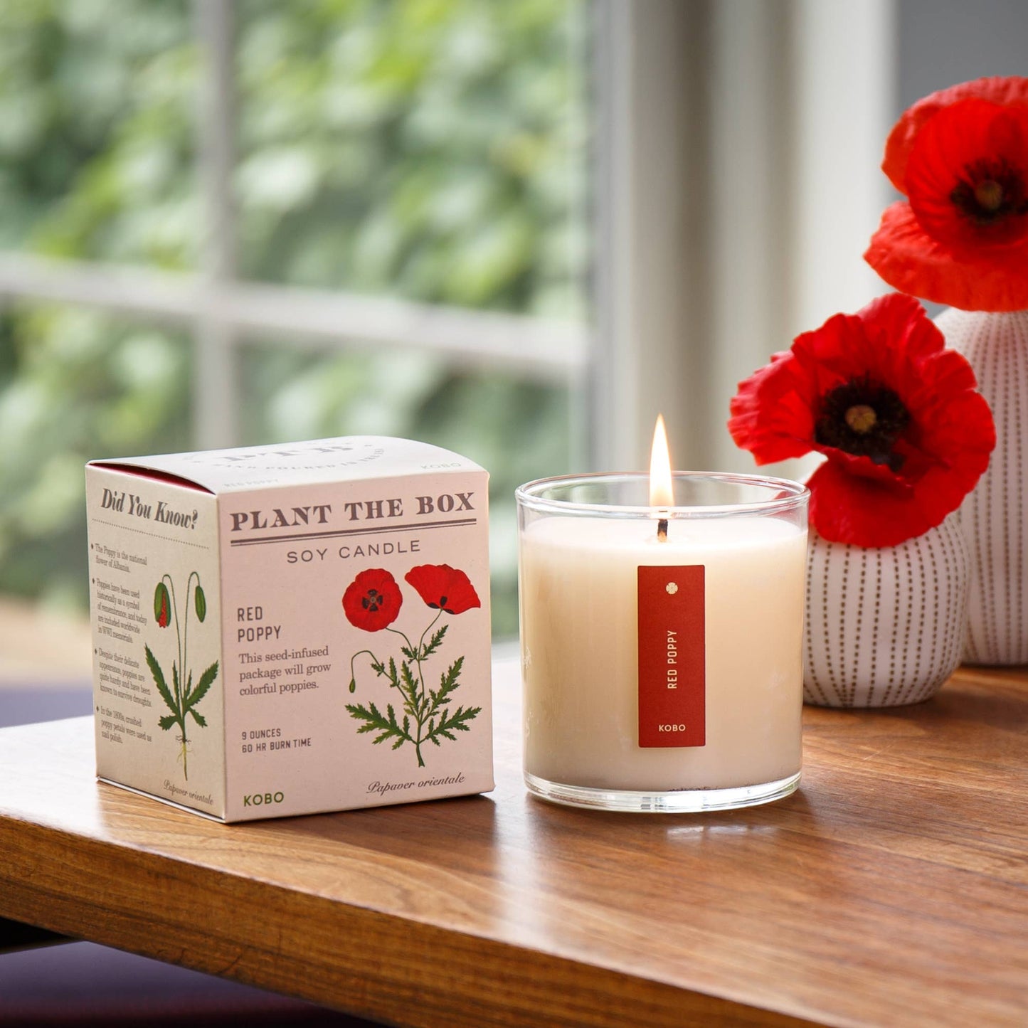 Red Poppy - Plant the Box Candle - 9oz. - r. h. ballard shop & gallery