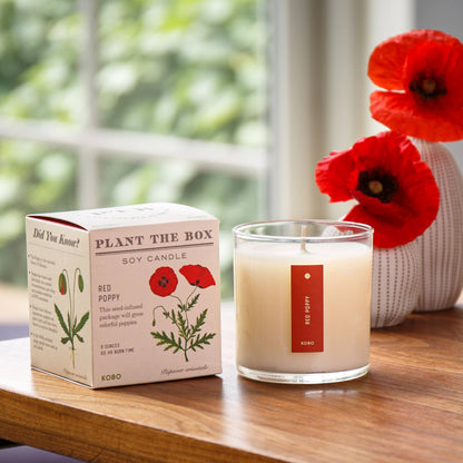 Red Poppy - Plant the Box Candle - 9oz. - r. h. ballard shop & gallery