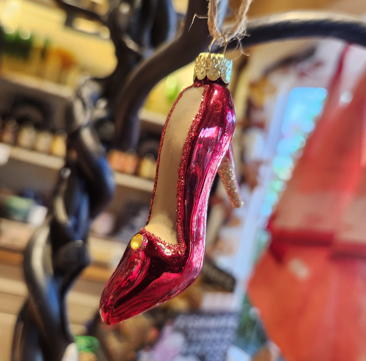 French Red & Gold Stiletto