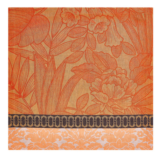 Escapade Tropicale Orange Linen Napkin - Set of 2