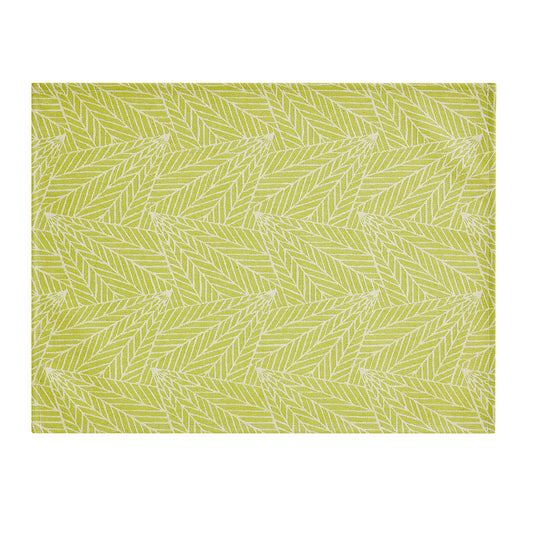 A la Carte Feuilles Green Placemat COATED, Set of 2