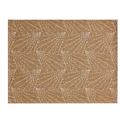 A la Carte Feuilles Brown Placemat COATED, Set of 2