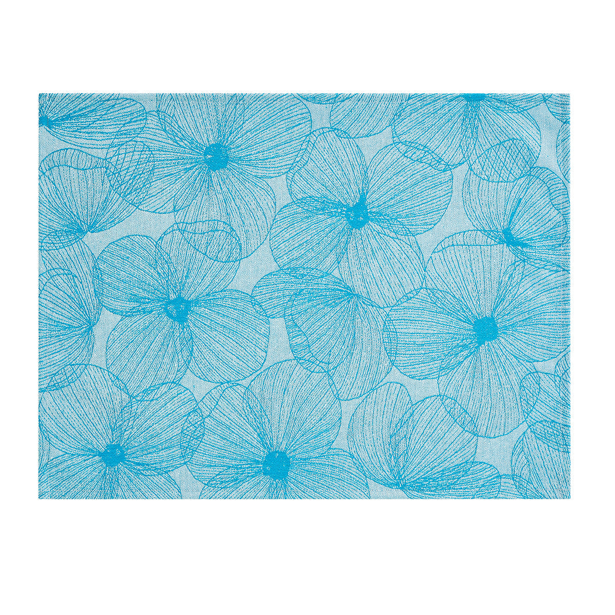 A la Carte Fleurs Papillons Blue Placemat COATED, Set of 2
