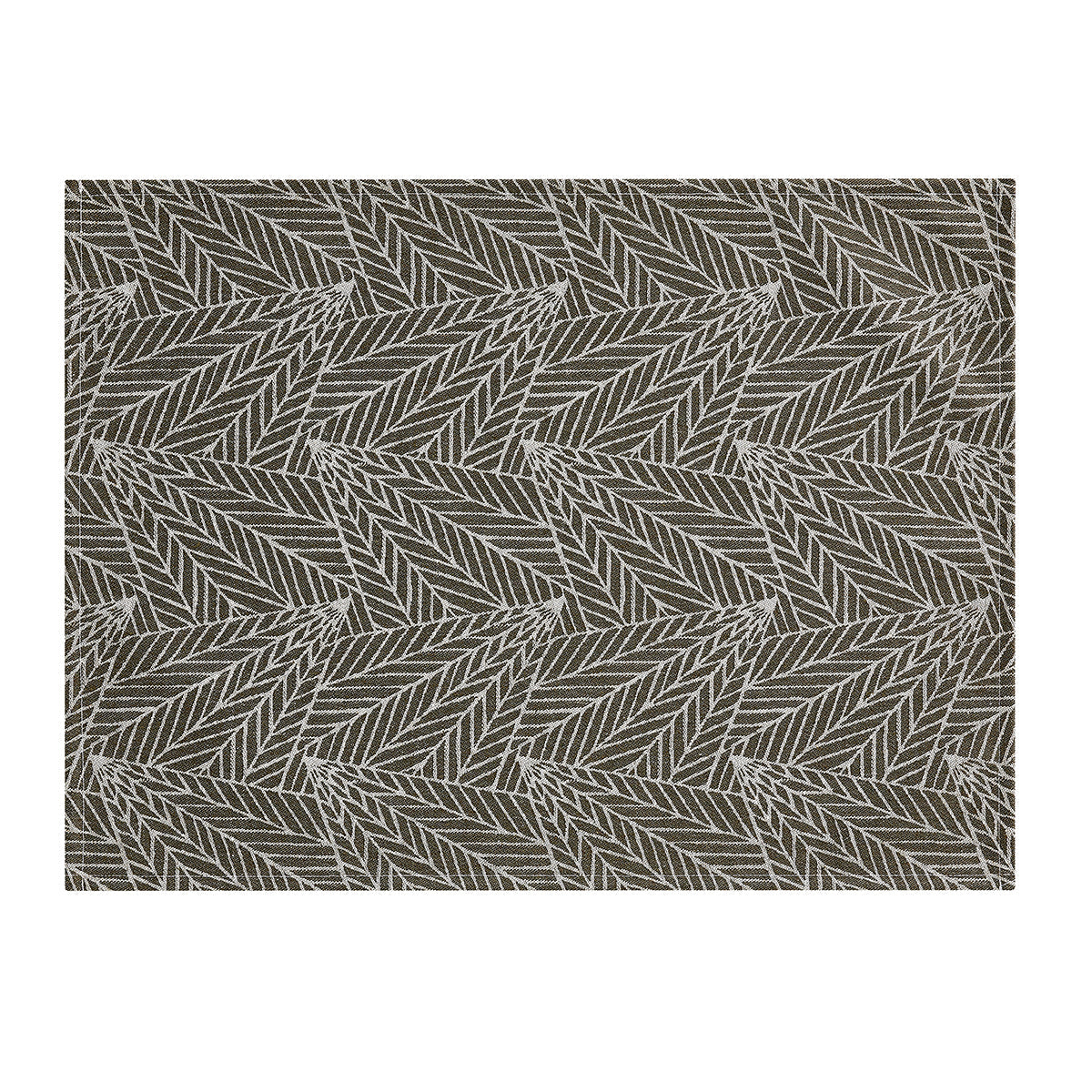 A la Carte Feuilles Black Placemat COATED, Set of 2