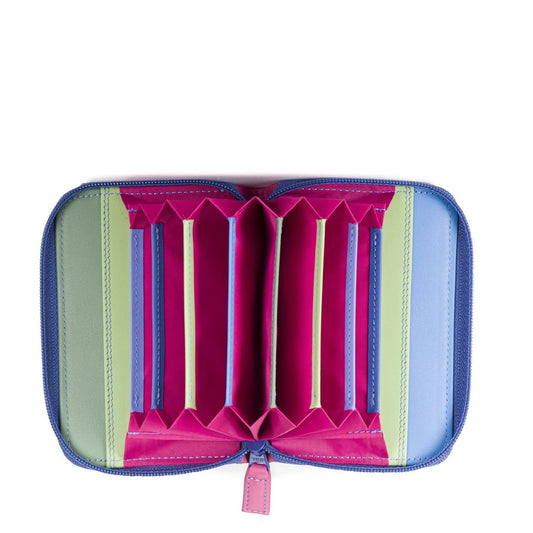 Zipped Fan Credit Card Holder Viola