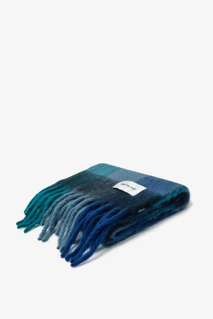 The Reykjavik Scarf - 100% Recycled - Blue Check - r. h. ballard shop & gallery