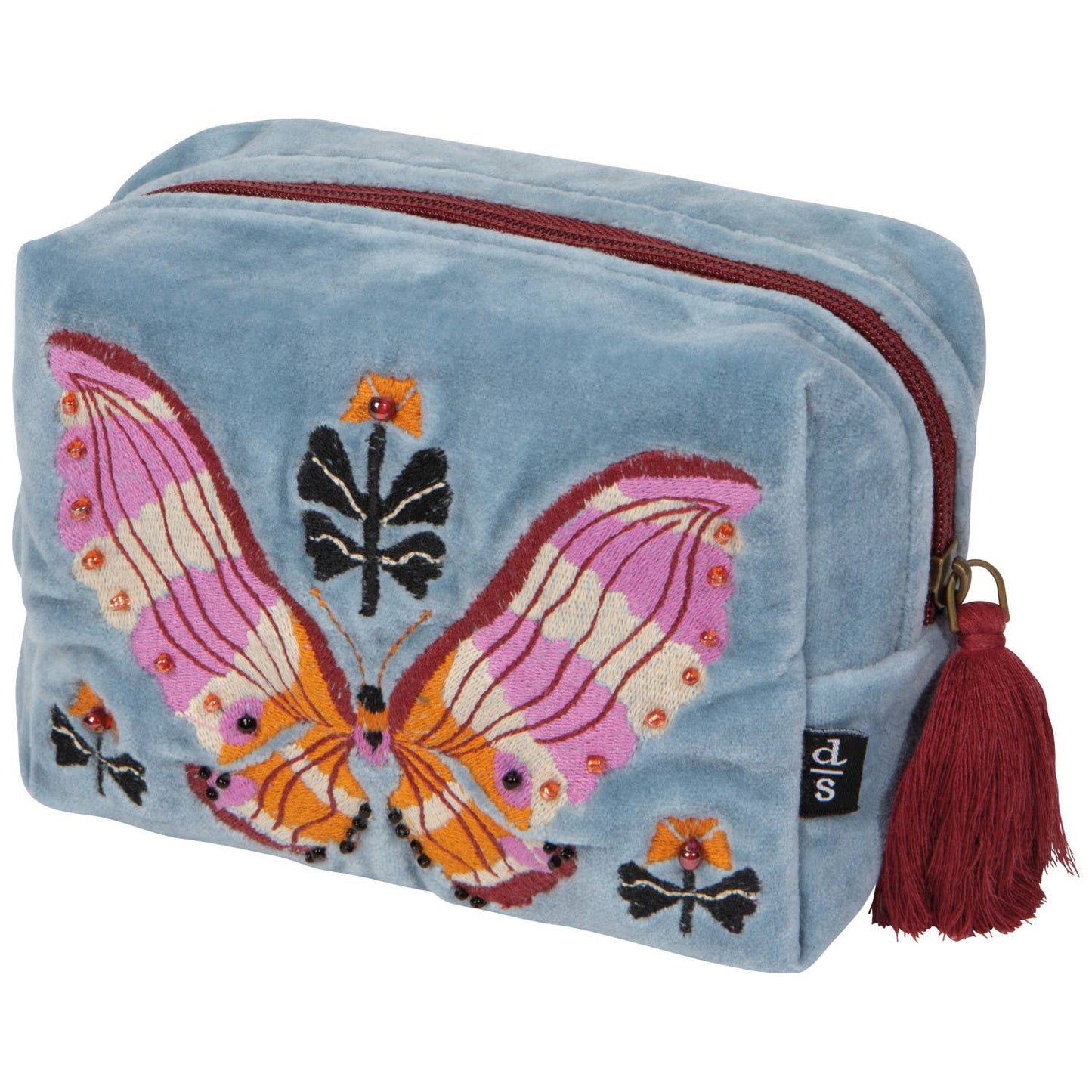 Aurora Butterfly Embroidered Pouch