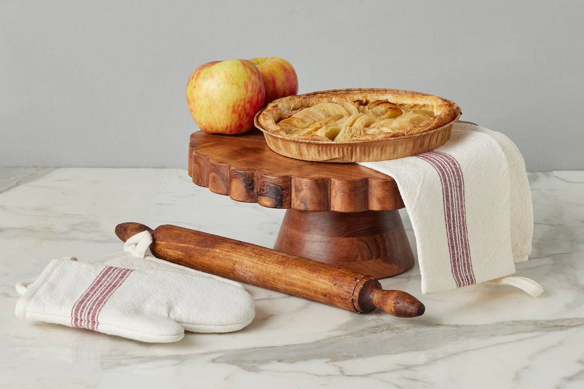 Natural Scalloped Cake Stand - r. h. ballard shop & gallery