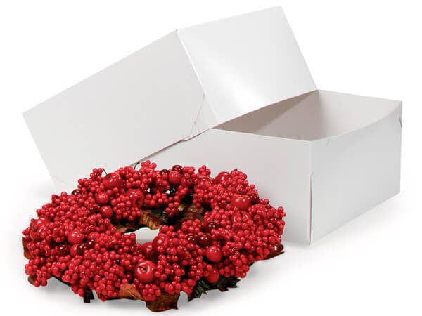 Recycled White Gift Boxes: White / 100 Pack / 6x6x4"