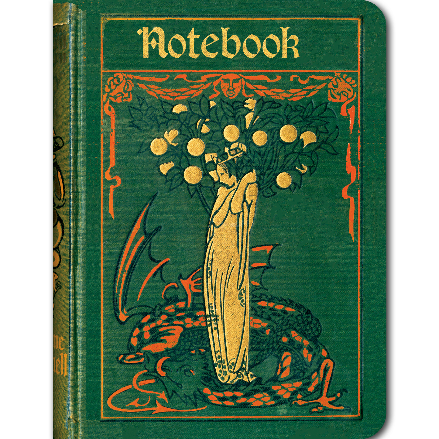 Fairy with Green Dragon - Vintage Book Cover Notebook - r. h. ballard shop & gallery
