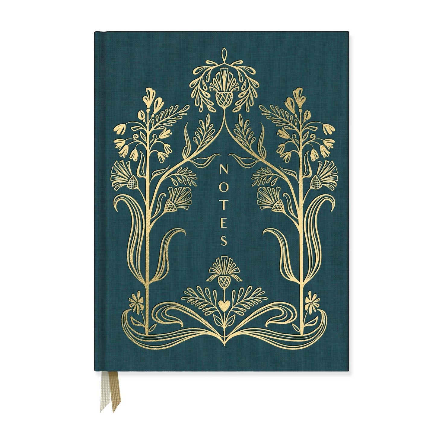 Golden Thistle Bookcloth Hardcover Notebook - r. h. ballard shop & gallery