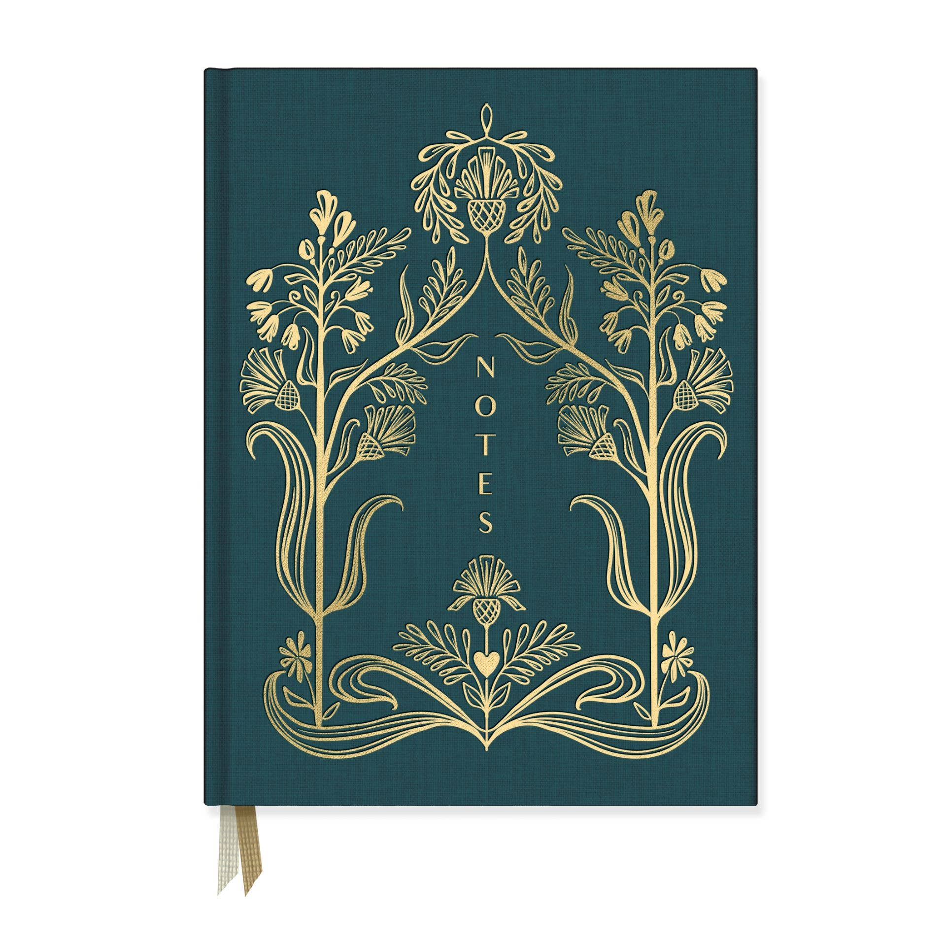 Golden Thistle Bookcloth Hardcover Notebook - r. h. ballard shop & gallery