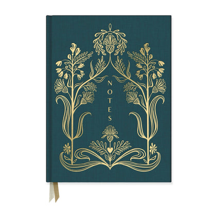 Golden Thistle Bookcloth Hardcover Notebook - r. h. ballard shop & gallery