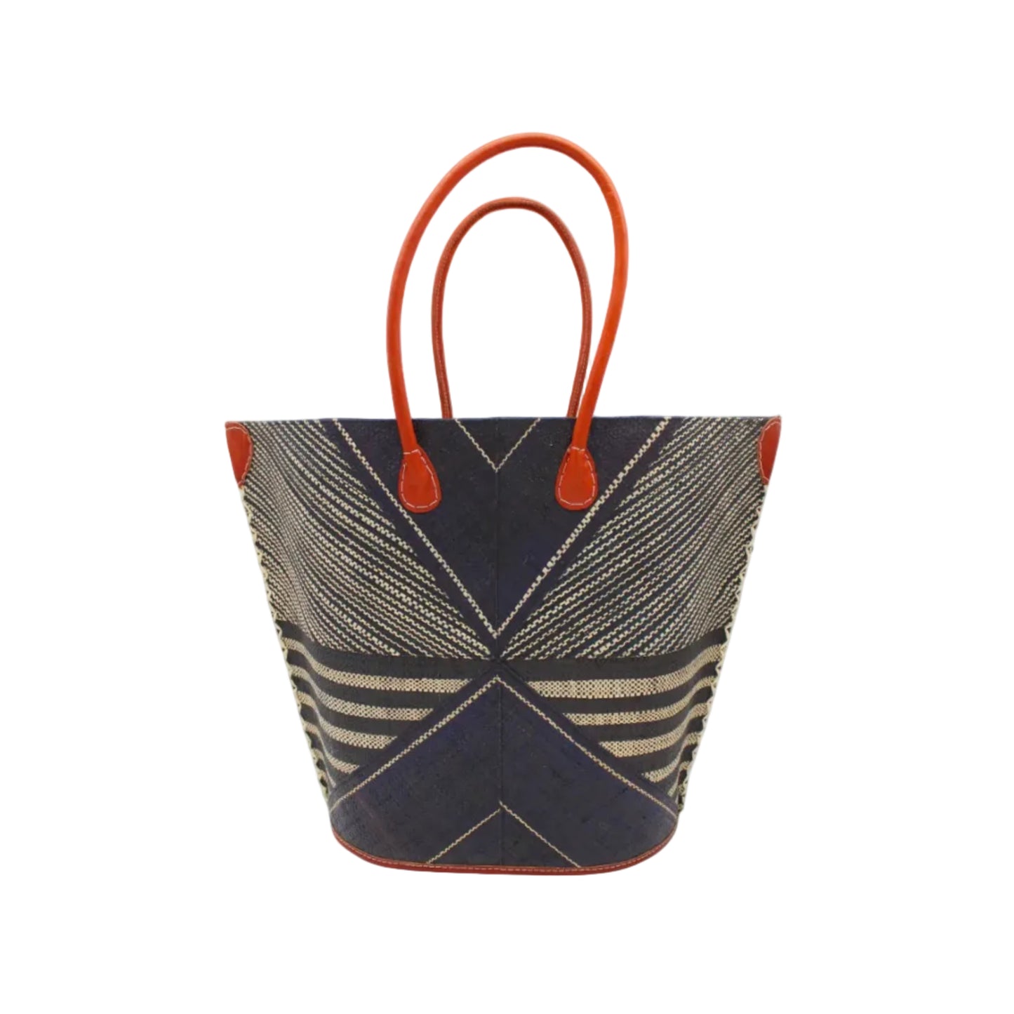 Mariposa Large Straw Tote Bag: Black - r. h. ballard shop & gallery