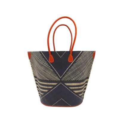 Mariposa Large Straw Tote Bag: Black - r. h. ballard shop & gallery