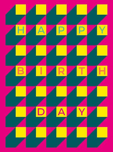 Yellow Purple Birthday Greeting Card - r. h. ballard shop & gallery