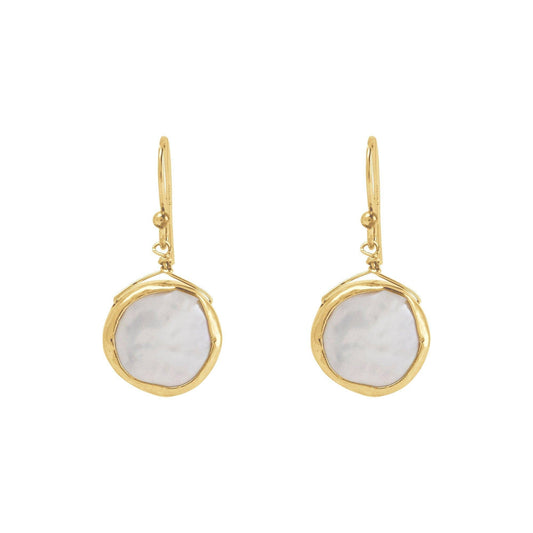 Round Pearl Earrings