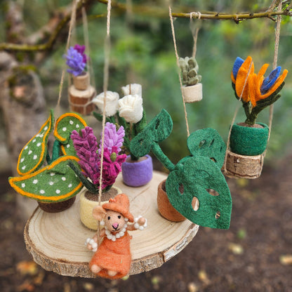 Handmade Felt Evelyn the Mouse Hanging Decoration - r. h. ballard shop & gallery