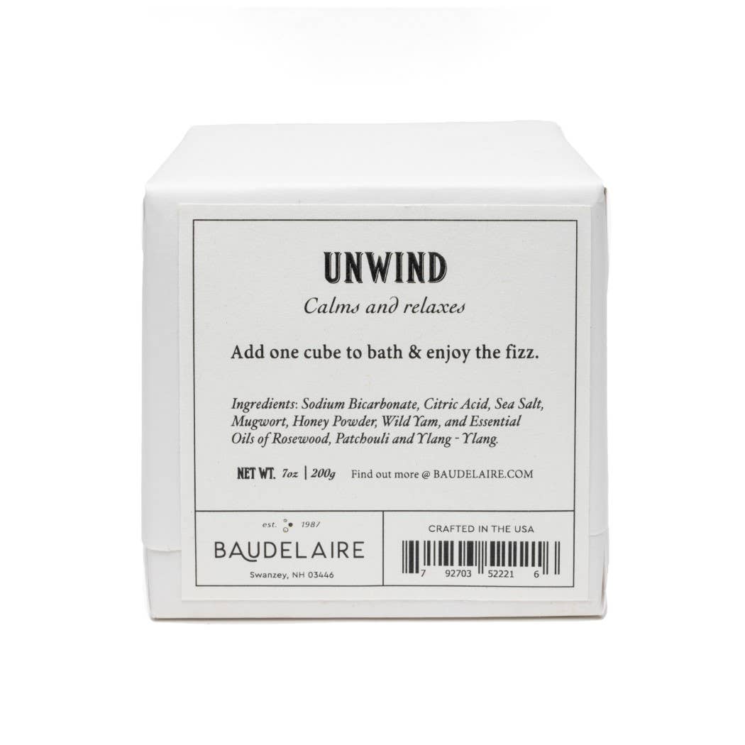 Unwind Effervescent Cube 7oz - r. h. ballard shop & gallery