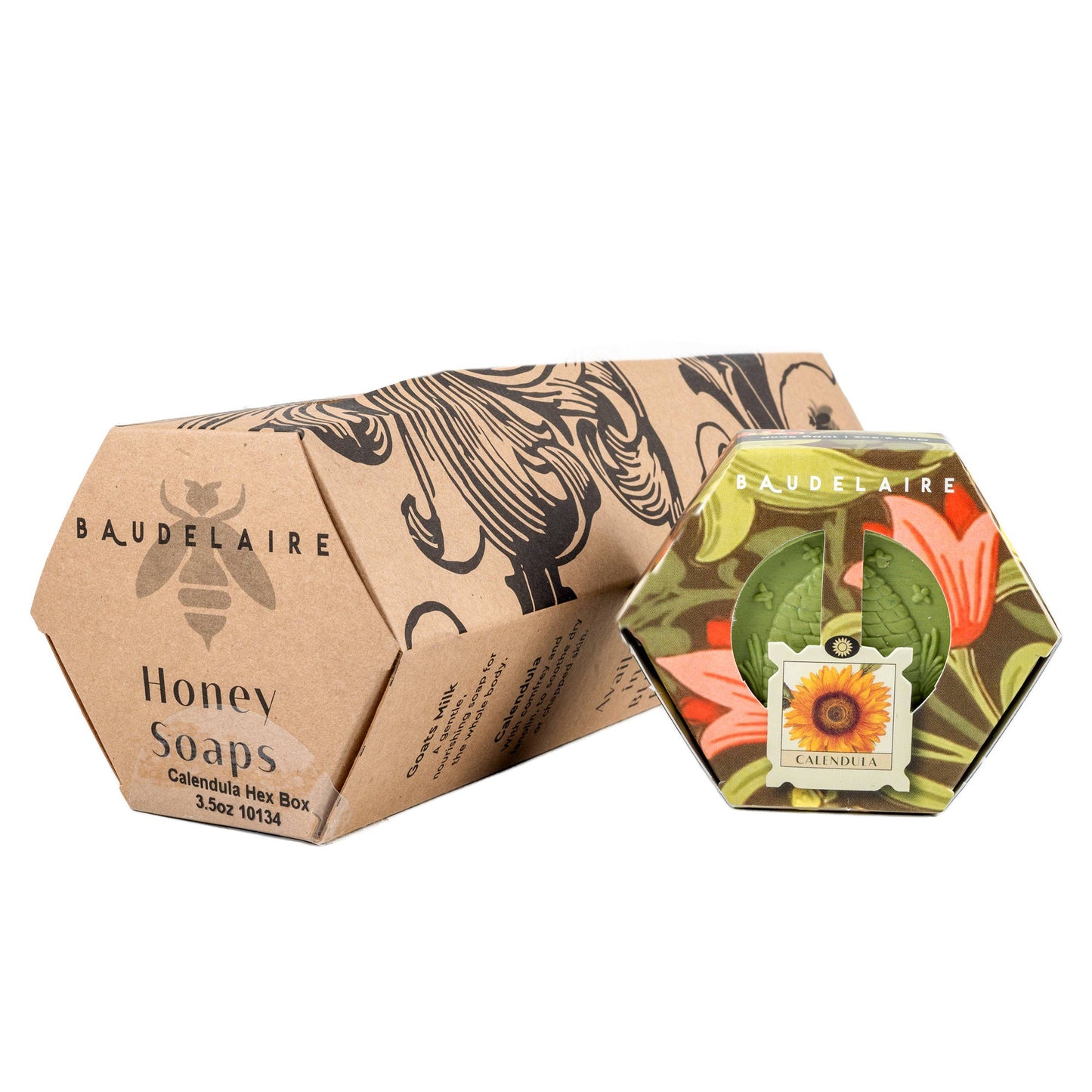 Calendula Honey Soap Hex Box 3.5oz