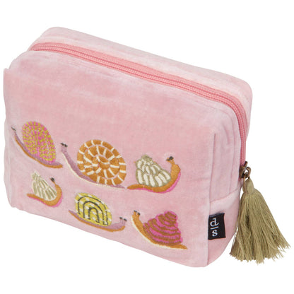 Gardenland Snails Embroidered Pouch