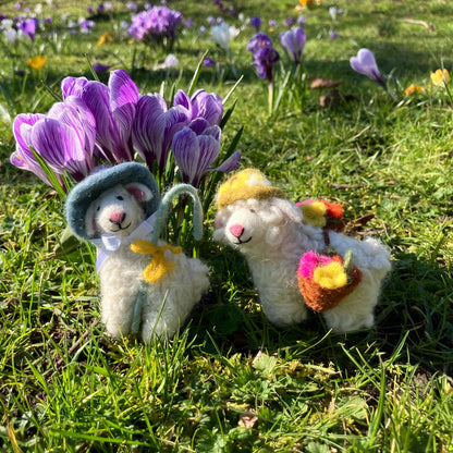 Handmade Felt Little Bo Sheep Easter Hanging Decoration
