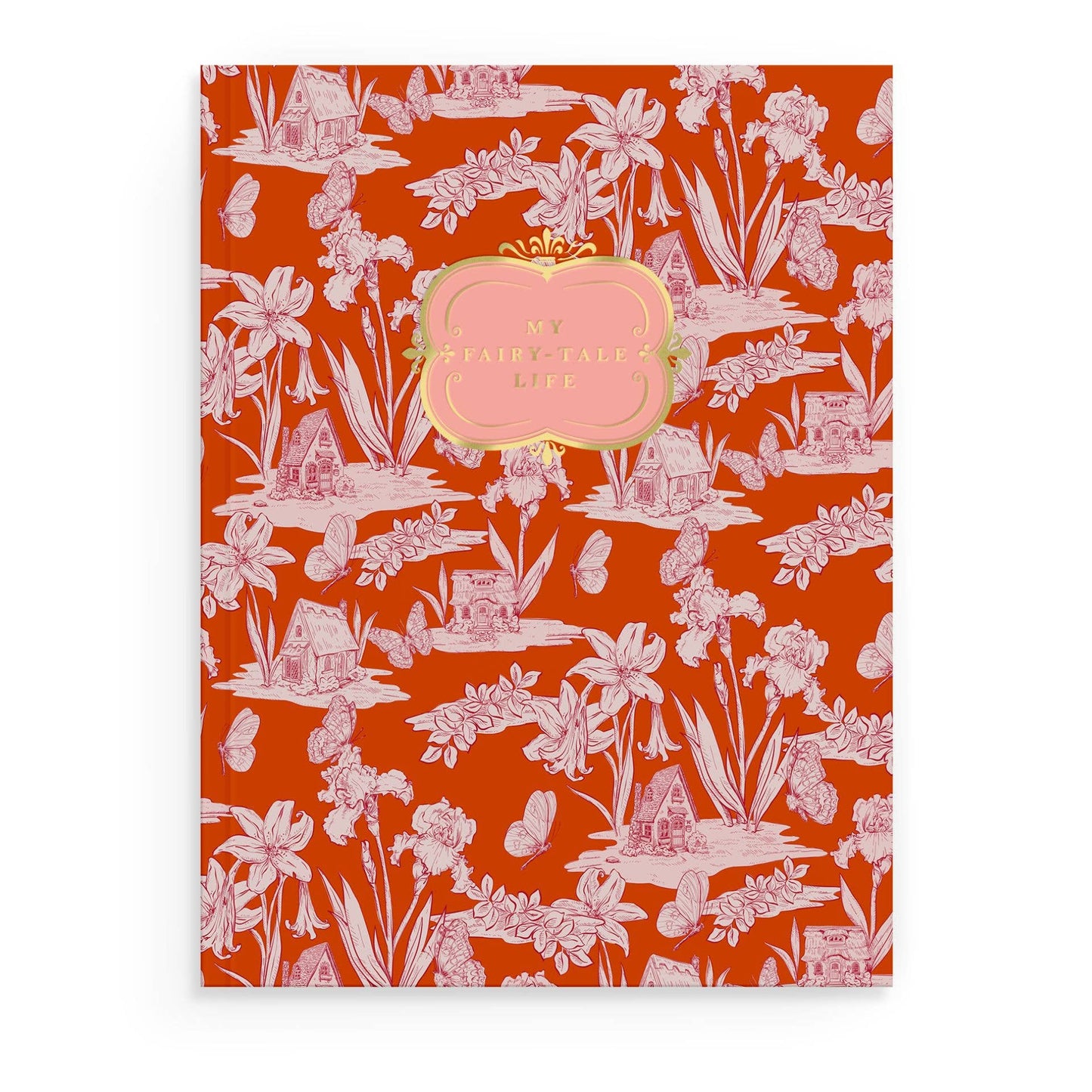 Fairy House Toile Softcover Notebook - Red - r. h. ballard shop & gallery