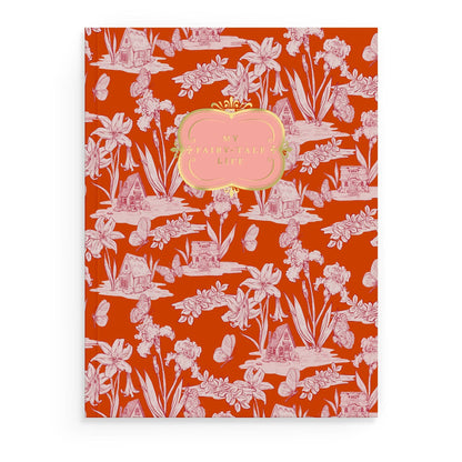 Fairy House Toile Softcover Notebook - Red - r. h. ballard shop & gallery