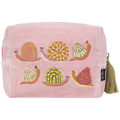 Gardenland Snails Embroidered Pouch
