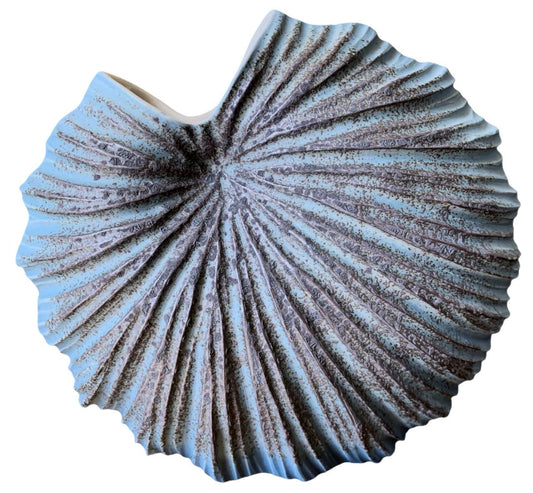 PALM Cockle Blue Porcelain Vase