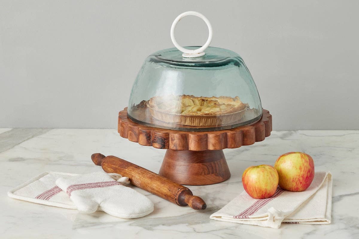 Natural Scalloped Cake Stand - r. h. ballard shop & gallery